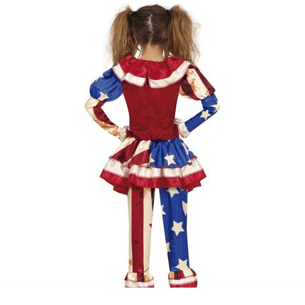 Kauhu pelle Halloween puku tyttö sininen punainen