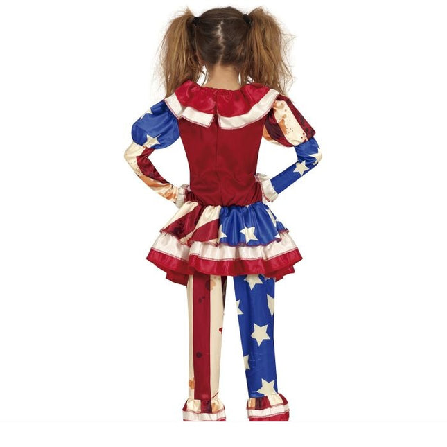 Kauhu pelle Halloween puku tyttö sininen punainen