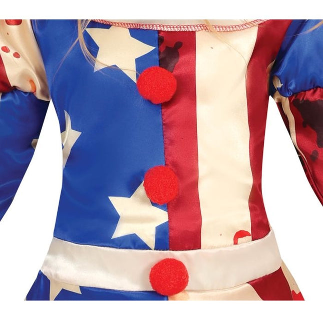 Kauhu pelle Halloween puku tyttö sininen punainen