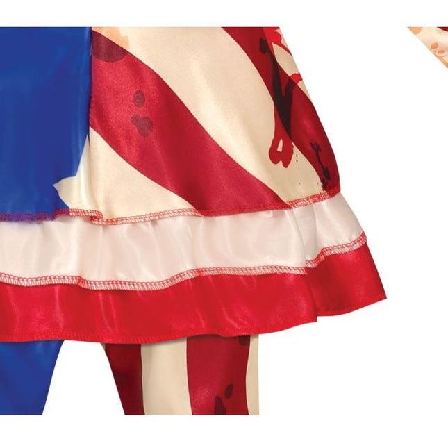 Kauhu pelle Halloween puku tyttö sininen punainen