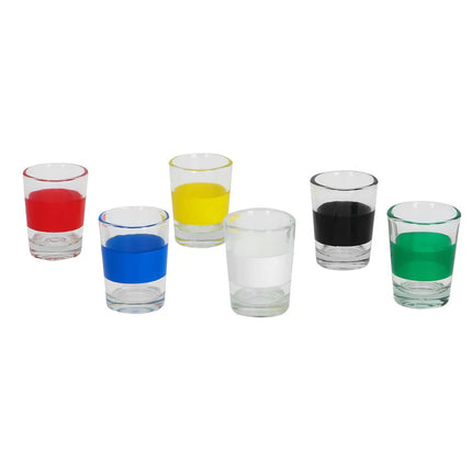 Bingo Shots -juomapelipaketti (metallinen bingopyörä, 48 palloa, 6 shot-lasia)