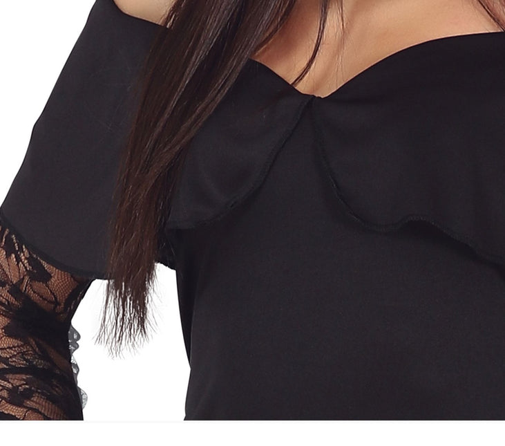 Gothic Halloween puku Ladies Musta