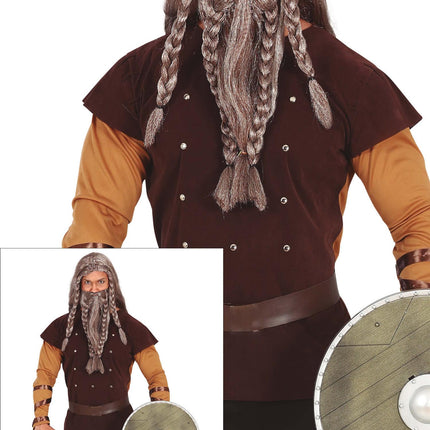 Viikinki puku miehet ruskea