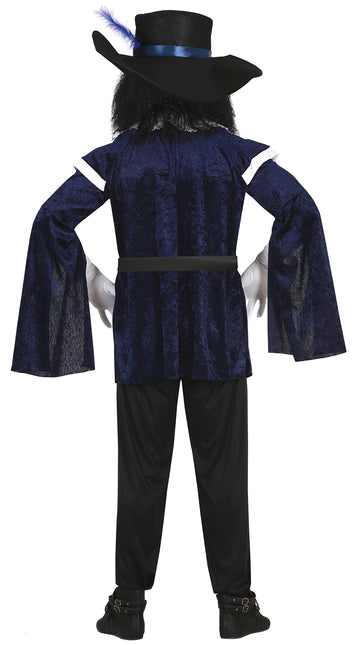 Muskettisoturi puku miehet sininen