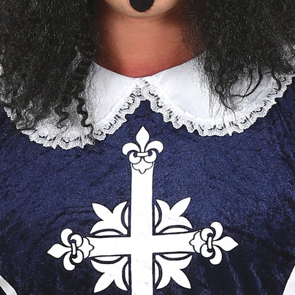 Muskettisoturi puku miehet sininen