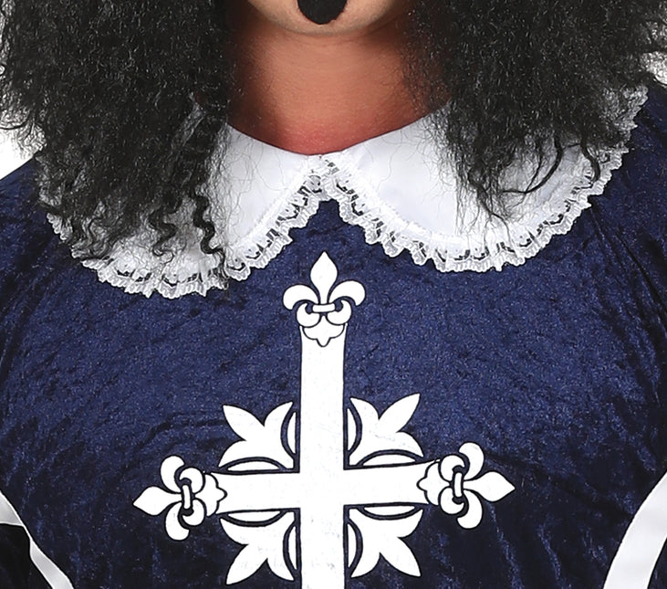 Muskettisoturi puku miehet sininen