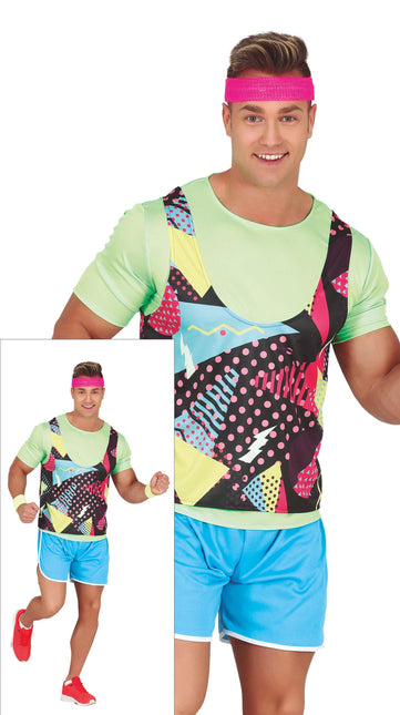 Urheilija puku miehet värillinen