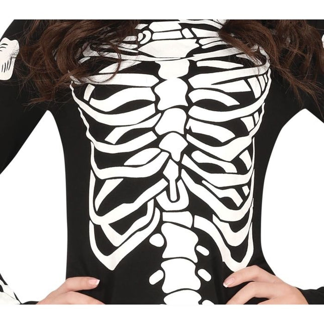 Luuranko Halloween mekko Ladies Musta Punainen