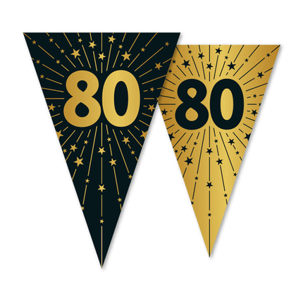 80 Jaar Slinger Goud Zwart 10m van WeFiesta koop je bij Partywinkel