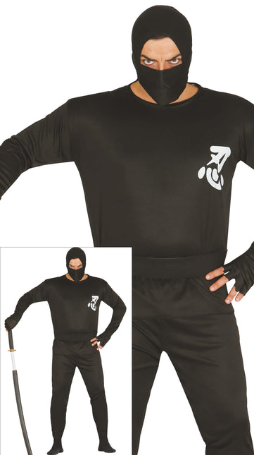 Ninja puku miehet musta L