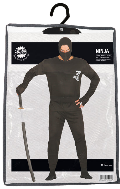 Ninja puku miehet musta L