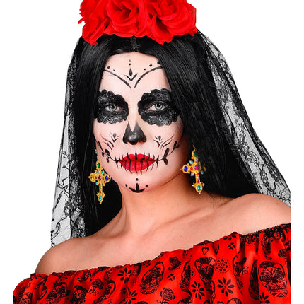 Halloween-korvakorut: Risti ja jalokivet