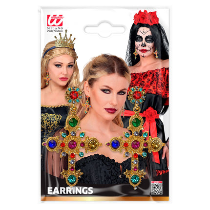 Halloween-korvakorut: Risti ja jalokivet
