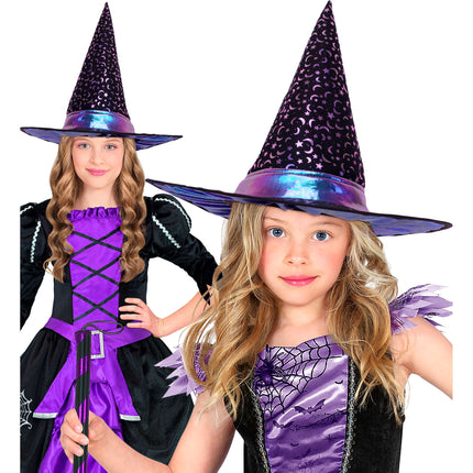 Halloween-noitahattu lapsille, tähtiä ja kuu