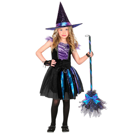 Halloween-noitien luuta, tähtiä ja kuu, 85 cm