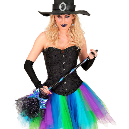 Halloween-noitien luuta, tähtiä ja kuu, 85 cm