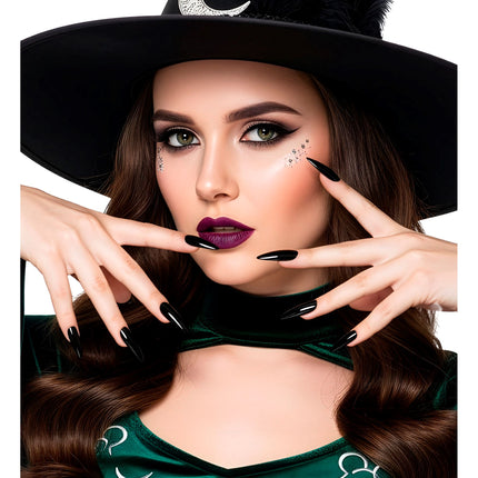 Halloween-kynsitarrat, mustat, 10 kpl