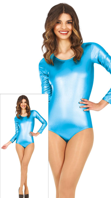 Naisten turkoosi metallinen trikoo