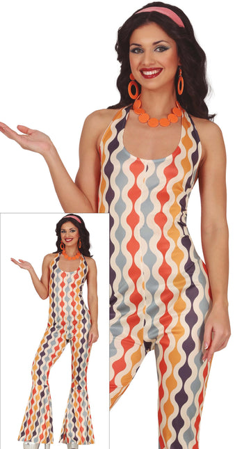 Disco 70S Jumpsuit Värilliset naiset