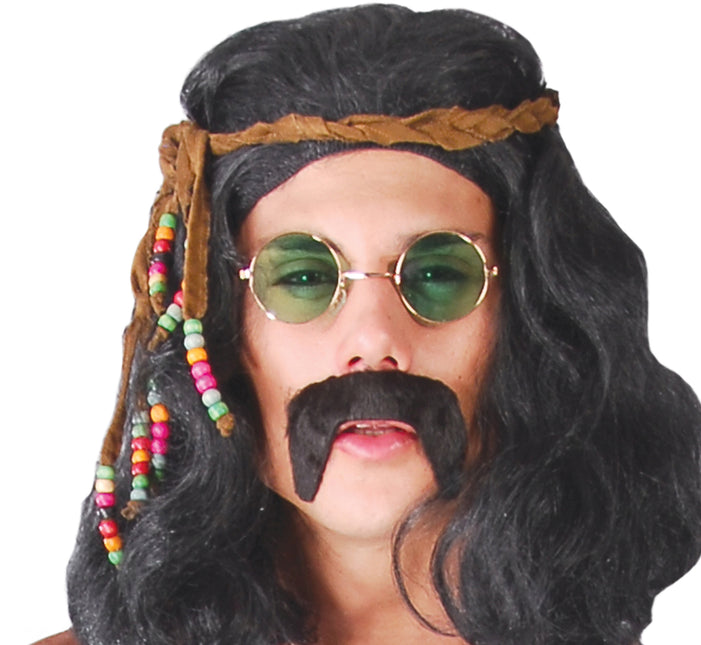 Hippie 60S puku ruskea valkoinen miehet