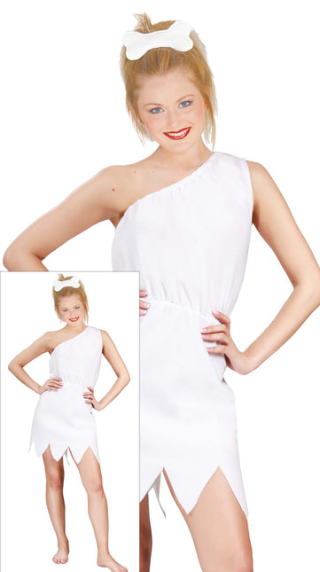 Luolamiehen puku Valkoinen Ladies