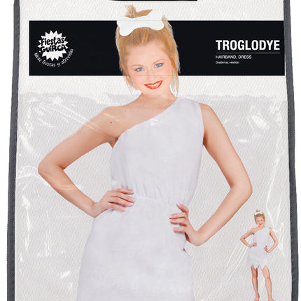 Luolamiehen puku Valkoinen Ladies