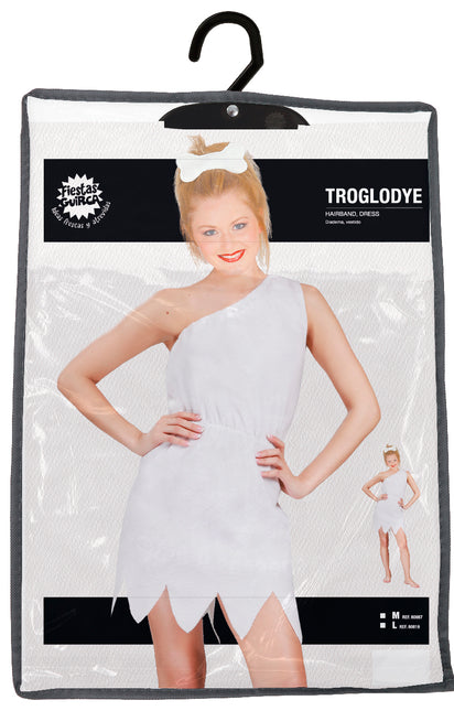 Luolamiehen puku Valkoinen Ladies