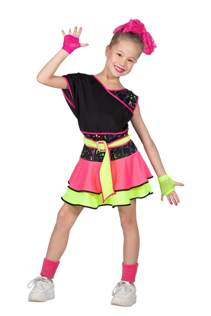 Neon 80S Jurk Meisje van Wilbers & Wilbers koop je bij Partywinkel