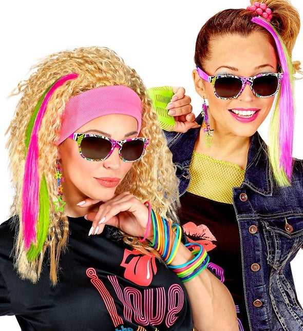 80's Oorbellen Sterren Multi van Widmann koop je bij Partywinkel