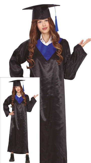 Valmistumisen puku Musta Sininen Hyvät