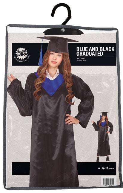 Valmistumisen puku Musta Sininen Hyvät