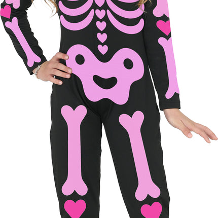 Halloween Kostuum Roze Meisje Skelet