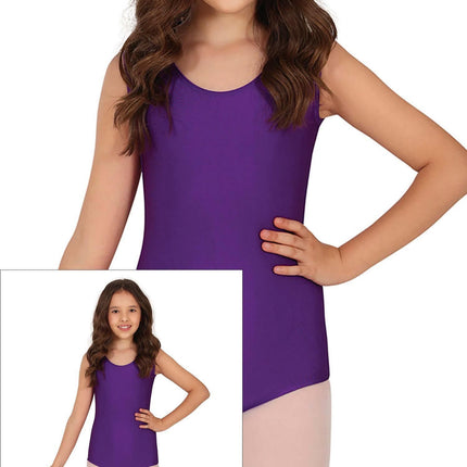 Tytön violetti trikoo hihaton