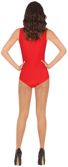 Naisten punainen hihaton trikoopaita