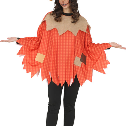 Halloween-poncho naisille, lintupelätti