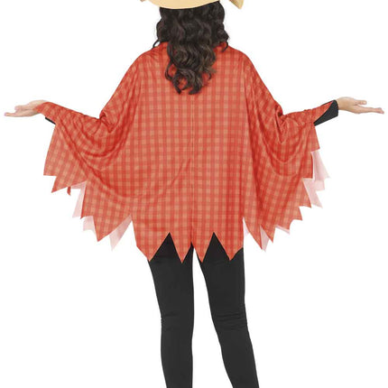 Halloween-poncho naisille, lintupelätti