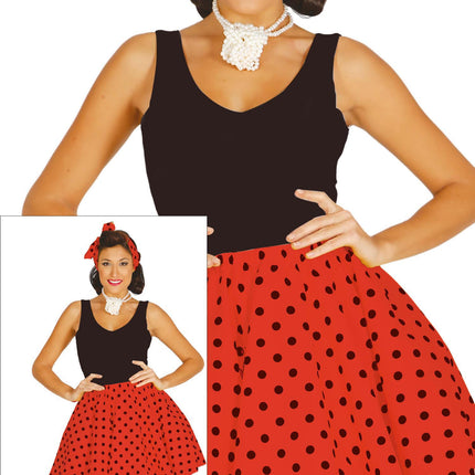 Grease puku naiset punainen