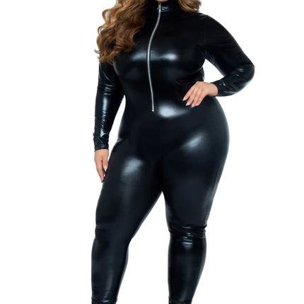 Musta Catsuit Ladies Leg Avenue