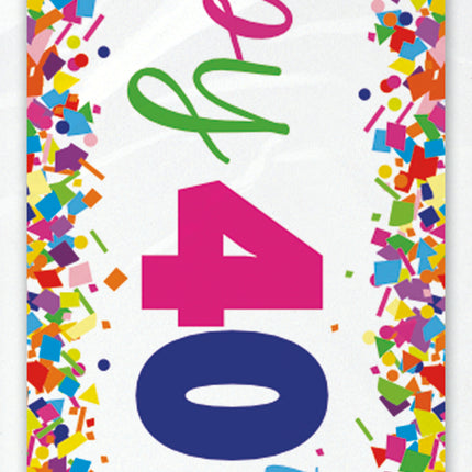 Hyvää syntymäpäivää banneri 40 vuotta 2.74m