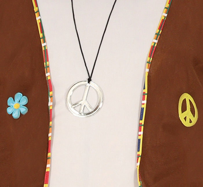 Hippie 60S puku ruskea valkoinen miehet