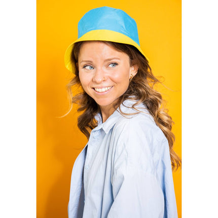 Kalastajan hattu Colorblock Sininen/Keltainen