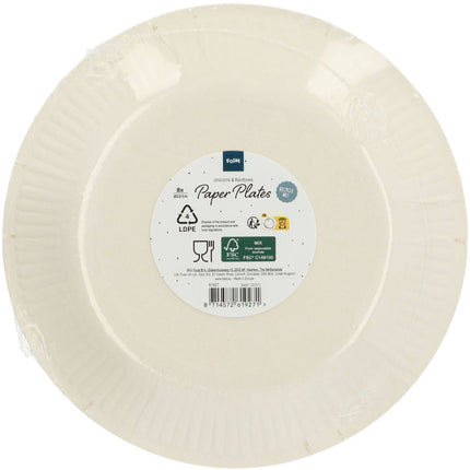 Paperilautaset - Yksisarviset ja sateenkaaret - 23 cm - 8 kpl