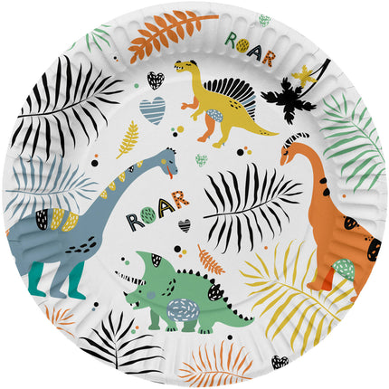Paperilautaset - Dino Roars - 23 cm - 8 kpl