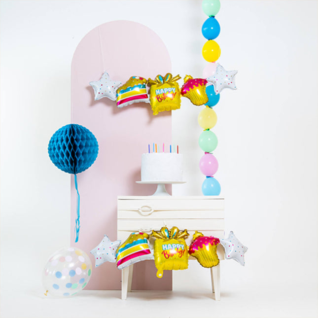 Folio ilmapallot Girland 'Happy Birthday' - 2 kpl