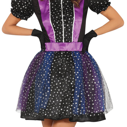 Halloween Jurk Paars Dames Heks Ster