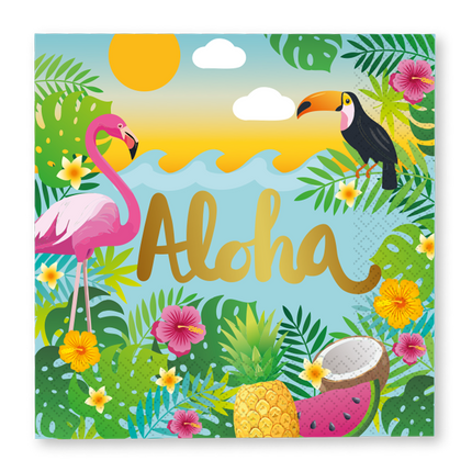 Hawaii-servetit Aloha 33 cm, 20 kpl