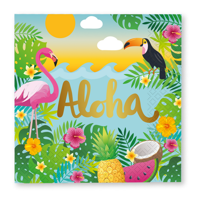 Hawaii-servetit Aloha 33 cm, 20 kpl