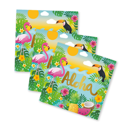 Hawaii-servetit Aloha 33 cm, 20 kpl