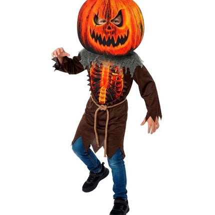Halloween-puku lapsille: pelottava kurpitsa