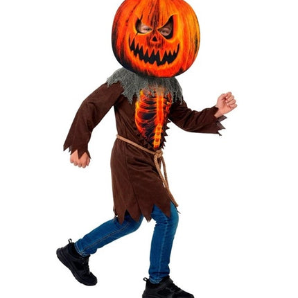 Halloween-puku lapsille: pelottava kurpitsa